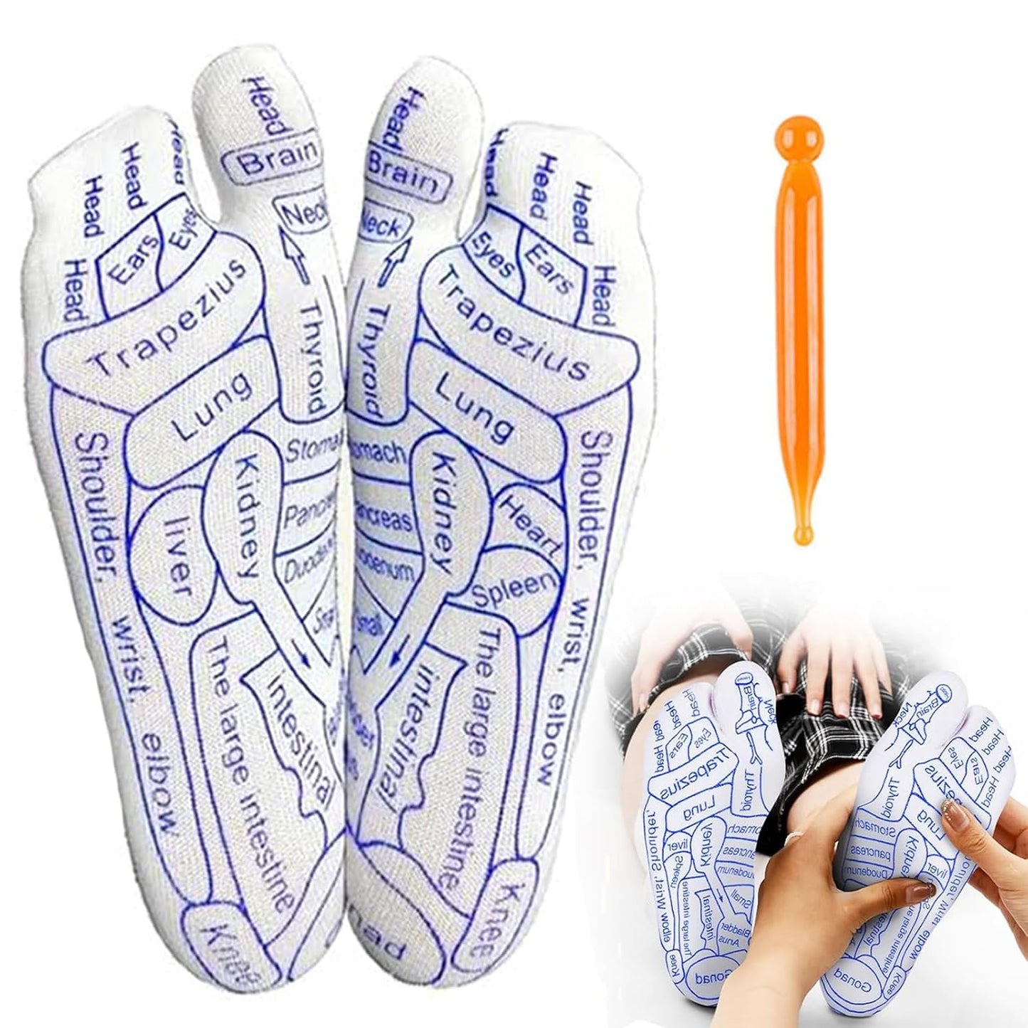 Acupressure Reflexology Socks With Stick (Pack of 1)