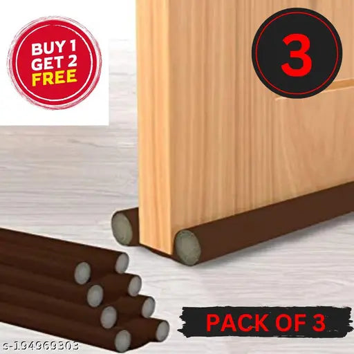 Door Protector- Cover Guard Door Gap Sealer Brown (Pack of 3)