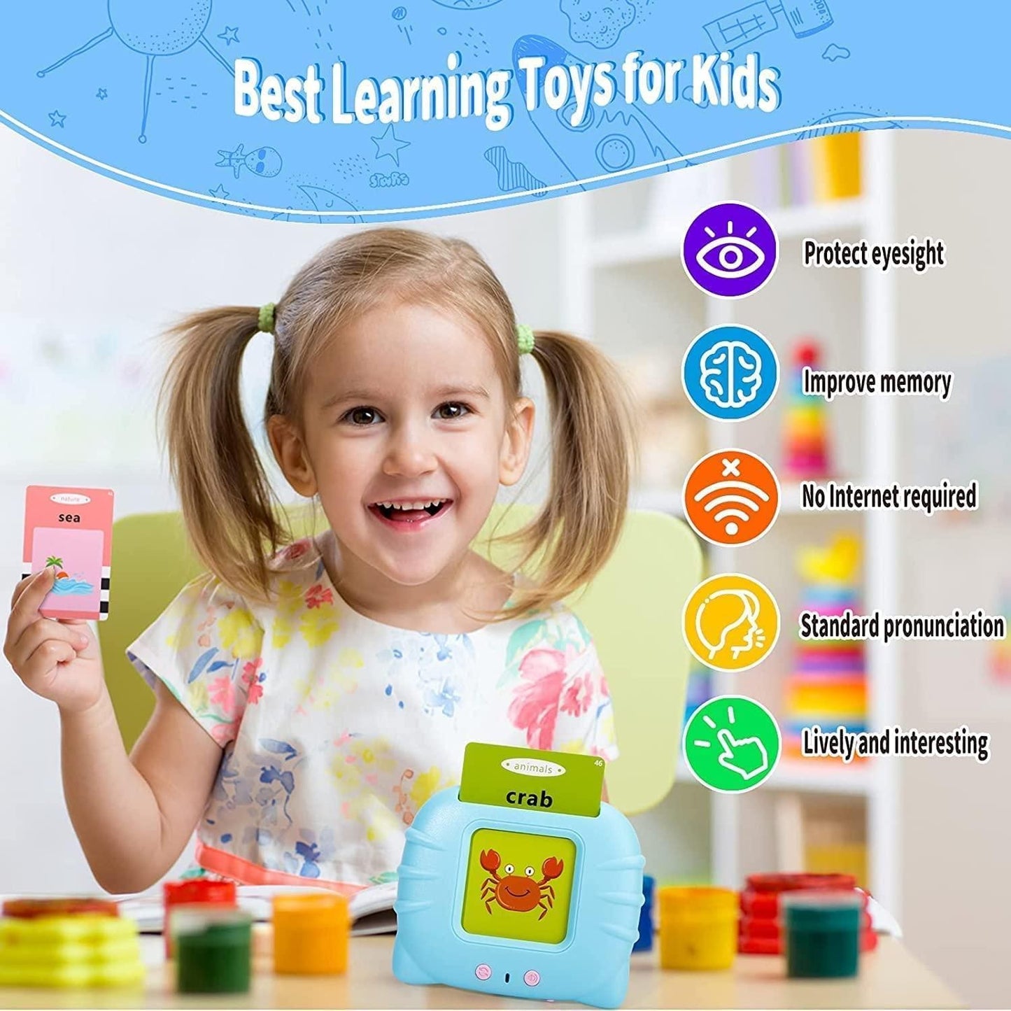 Talking Flash Cards for Early Educational Learning Toy