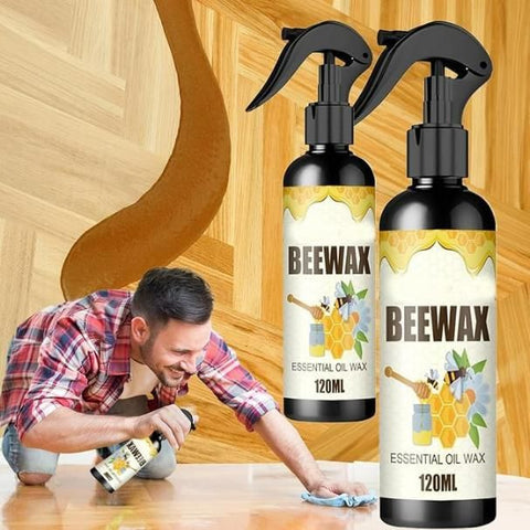 Natural Micro-Molecularized Beeswax Spray, Furniture Polish and Cleaner for Wood(Pack of 2)